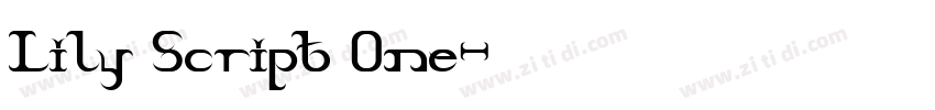 Lily Script One字体转换